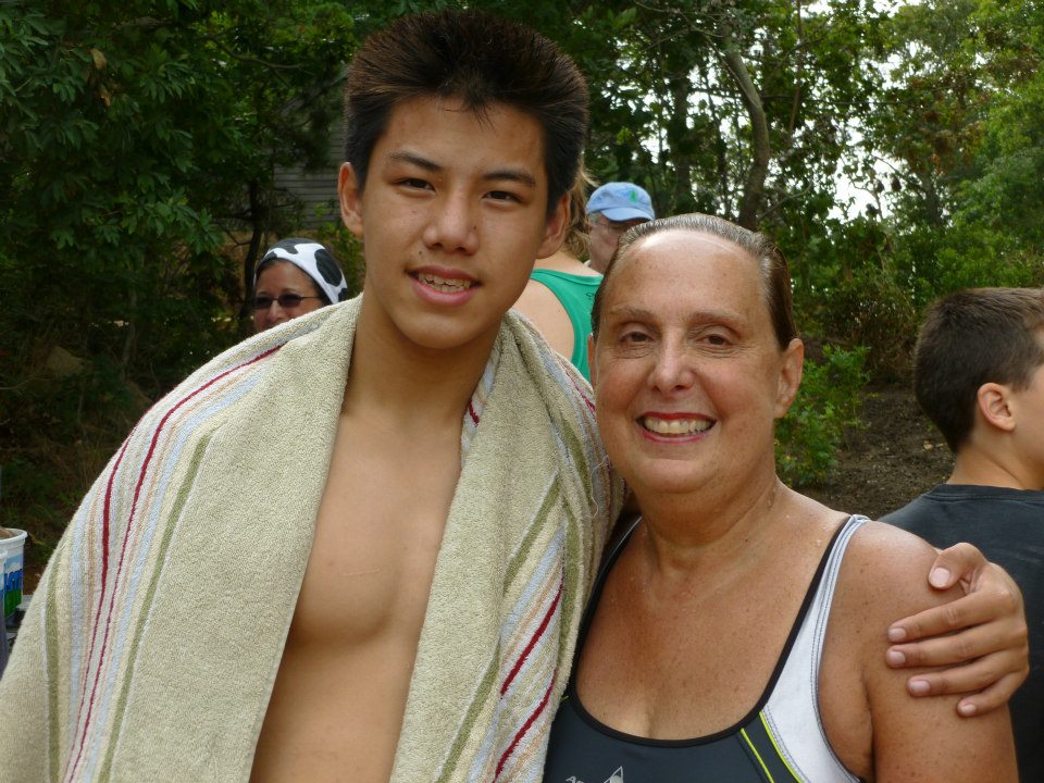 Charley Lei with former Olympic swimmer Dr. Jane Katz at Against the Tide Brewster 2012